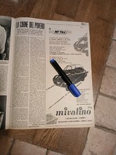 PUBBLICITA MIVALINO=anno 1955=MI-VAL=scooter cabinato tre ruote=no vespa piaggio