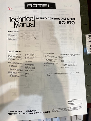 Rotel 870 rc870 - rotel, rc-870