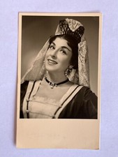 Autografo ISABEL GARCISANZ-Cantante d'opera SPAGNA-Mezzo Soprano-firmato retro