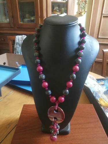 Collana pietre dure colorate - pietre,