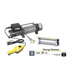 Verricello/Argano/Paranco elettrico 12V 8000 lbs con comando a filo 3,2m Ribitec