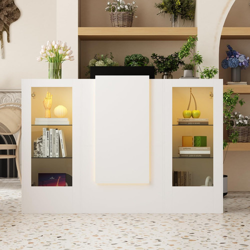 Bancone reception bianco - bancone,