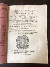 Pro A. L. Ragionamento sacro-politico recitato nella sala del Senato...1789 