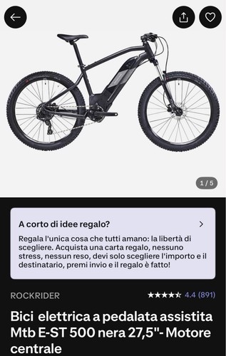 Rockrider 500 nera - e-st,