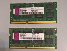 2x2GB = 4GB DDR3 Kingston SoDimm RAM PC portatile laptop 2Rx8 PC3-10600S 9-10-F0