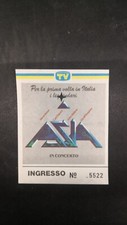 Biglietto ASIA Tour 1982 Teatro tenda Lampugnano Milano 19 Ottobre