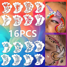Set 16 Stencil Pittura Viso