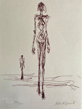 Alberto Giacometti Litografia ' donna ' COA originale firmata numerata a mano