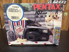 Vintage Pentax IQZoom 105-R Outfit 35 mm fotocamera punta e scatta con obiettivo 38-105 mm GIAPPONE