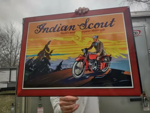 Grande insegna moto porcellana - grande,