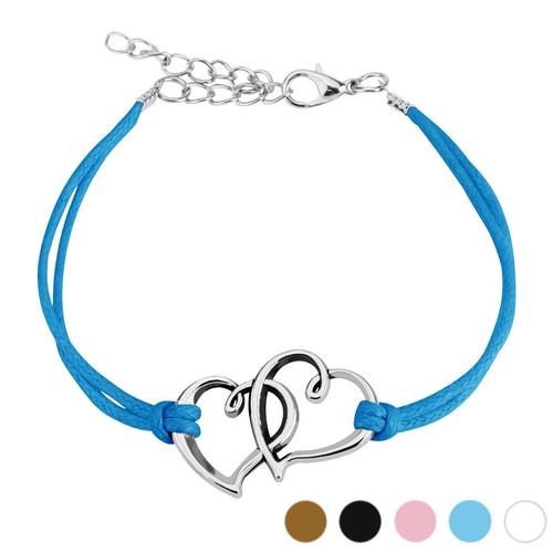 Bracciale similpelle cuore - similpelle,