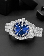 orologio uomo diamantato con