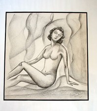QUADRO MATITA SU CARTA VINTAGE