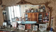 Grande Specchiera LEGNO A FOGLIA D'ORO - Primi '900 - Ottimo stato - CM. 230X113