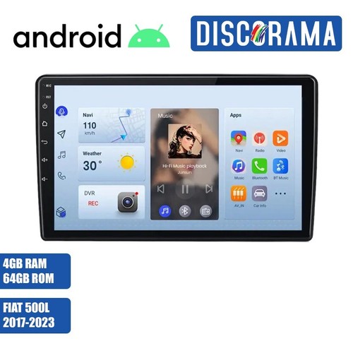 Autoradio android 64gb - 4/64gb, fiat
