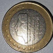 Moneta da 1 euro Olanda 2001 -