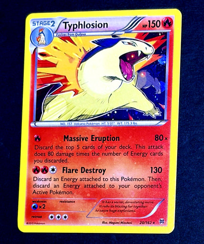 Carta pokemon typhlosion 2015 - carta,