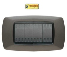 MASTER MODO PLACCA 4 POSTI GRIGIO ANTRACITE -  COD. 39TC384 
