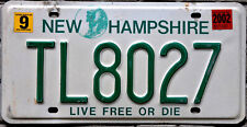 TARGA Originale USA auto NEW HAMPSHIRE "Live Free or Die" Serie ANNI ‘90 RARA