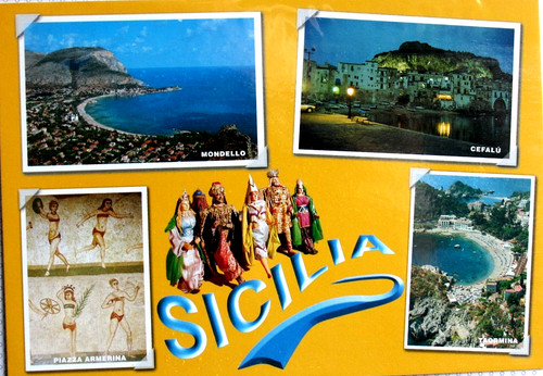 Cartolina sicilia personggi - sicilia,