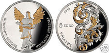 MONETA ARGENTO ANGELO CHIESA Lettonia Lettonia 5 Euro 2014 Barocco di Curlandia PROOF