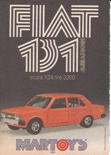 Pubblicità Fiat 131 Martoys originale Italia 1975 werbung advertising
