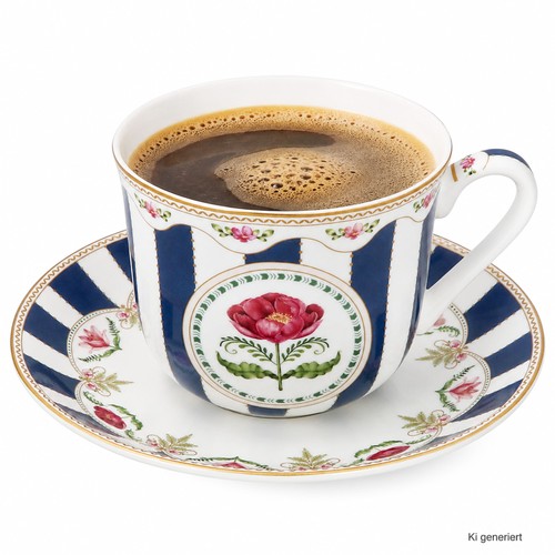 Flowery tazza cappuccino con - tazza,