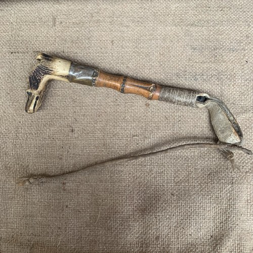 Beagling whip carved hound - beagling,