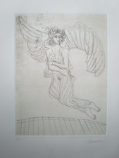 ALDO BORGONZONI ( Bologna 1913 -2004 ) INCISIONE 50x35 degli anni  80 : ANGELO