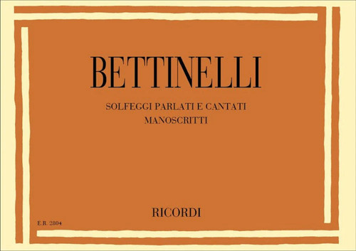 Bettinelli solfeggi parlati - -,