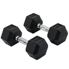 HOMCOM Set 2 Manubri da 10 kg