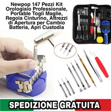 147pz Kit Orologiaio Professionale, Togli Maglie, Attrezzi per Cambio Batteria