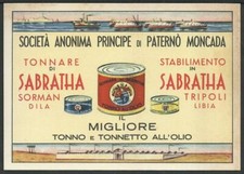 cartolina pubblicitaria Tonno