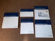 Microsoft Word per Windows v. 1.0 Set di 5 x Guide utente 1989