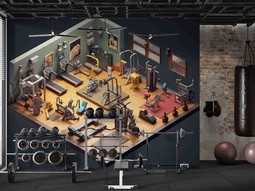 Tapis roulant palestra - palestra, 3d