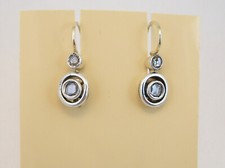 ORECCHINI ORO EPOCA ANNI '20 CON ROSETTE DI DIAMANTI  VINTAGE EARRINGS