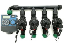 KIT IRRIGAZIONE PROGRAMMATORE ORBIT 4 ZONE ELETTROVALVOLA PRATO GIARDINO BACCARA