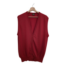 Gilet maglia donna rosso lana