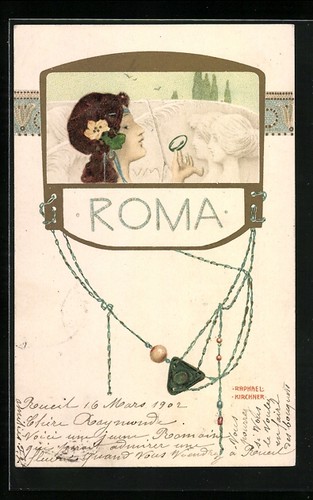 Cartolina artista raphael - cartolina, d'artista