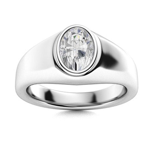 Anello oro bianco massiccio - anello, in
