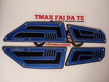 PEDANE POGGIAPIEDI TMAX 530 2012 2013 2014 2015 2016 ERGAL BLU CON LOGO 