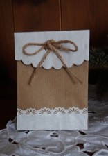  20 SACCHETTI  PORTA CONFETTI STILE SHABBY CHIC  FATTI A MANO