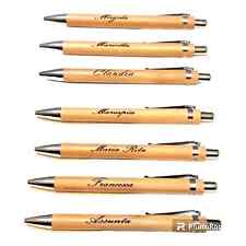 Penna Bambu' Personalizzata Biro Legno con Incisione Nome Idea Regalo!!!!!