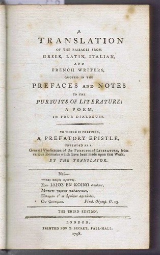 Literature 1798 translation - 1798,