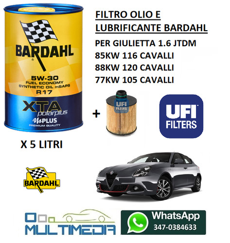 Filtro olio bardahl - filtro, e