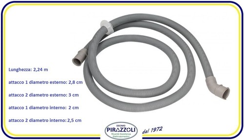 Tubo scarico 224cm - con, pipa