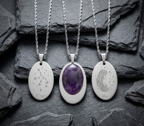 Collana cabochon ametista - collana,