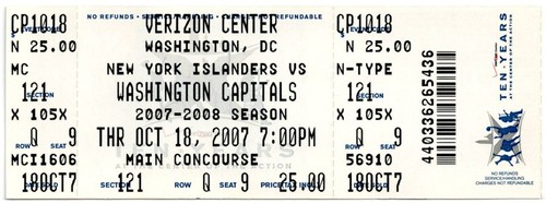 2007 capitals islanders - 2007, vs