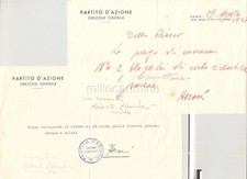 1947 PARTITO D'AZIONE DI ROMA 4 RICHIESTE DI MATERIALE D'UFFICIO