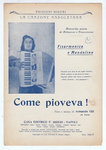 Spartito come pioveva armando - spartito,